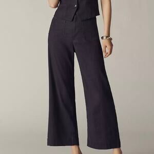 MAEVE x ANTHROPOLOGIE | The Colette Wide-Leg Pants Linen Viscose Black | 34